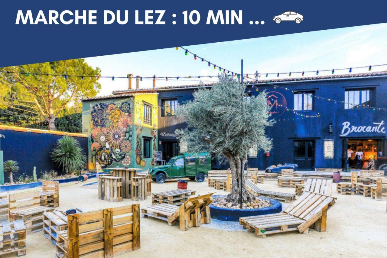 New Jungle Lake - Clim - Wifi - Draps & Serviettes - Bbq - 10' Des Plages Lattes Exterior foto